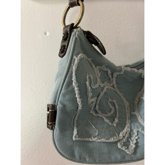 🚨Guess Hysteric Glamour Style Vintage Y2K Avantgarde bag Blue / Buckle Denim SM - Picture 11 of 15